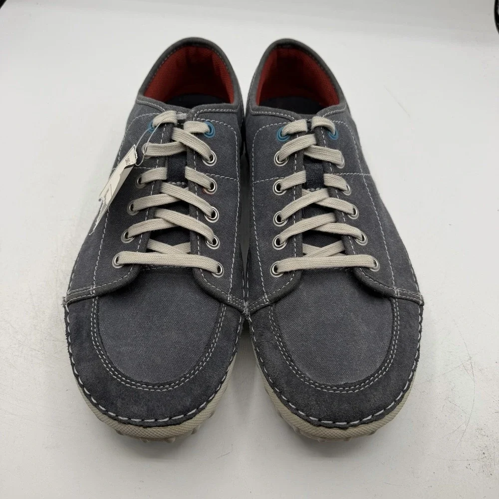 Clarks Kornel Row Shoes Mens Sz 11.5 M Navy Blue Canvas Casual Sneakers NWT